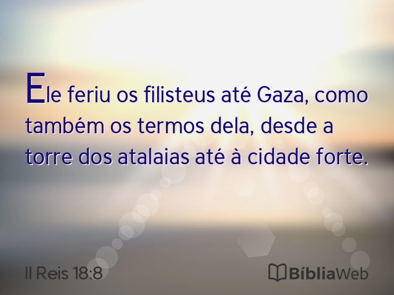 II Reis 18:8 em imagem para compartilhar