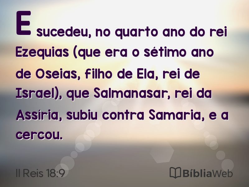 II Reis 18:9 em imagem para compartilhar