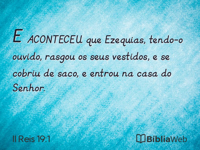 II Reis 19:1 em imagem para compartilhar