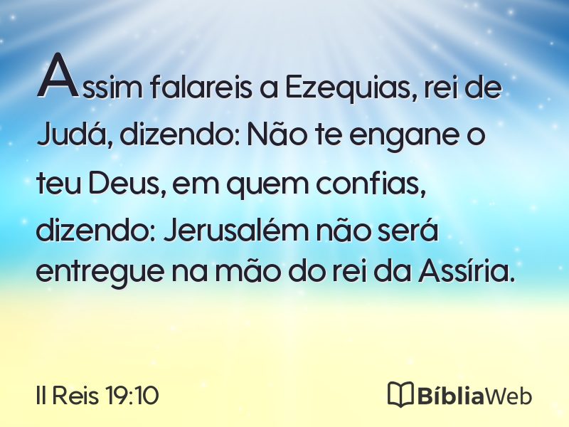 II Reis 19:10 em imagem para compartilhar