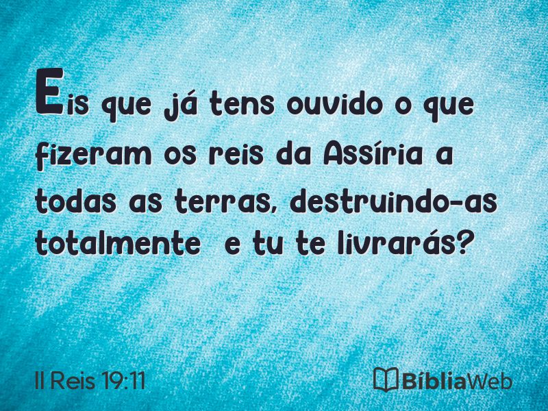 II Reis 19:11 em imagem para compartilhar