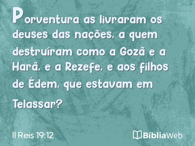 II Reis 19:12 em imagem para compartilhar