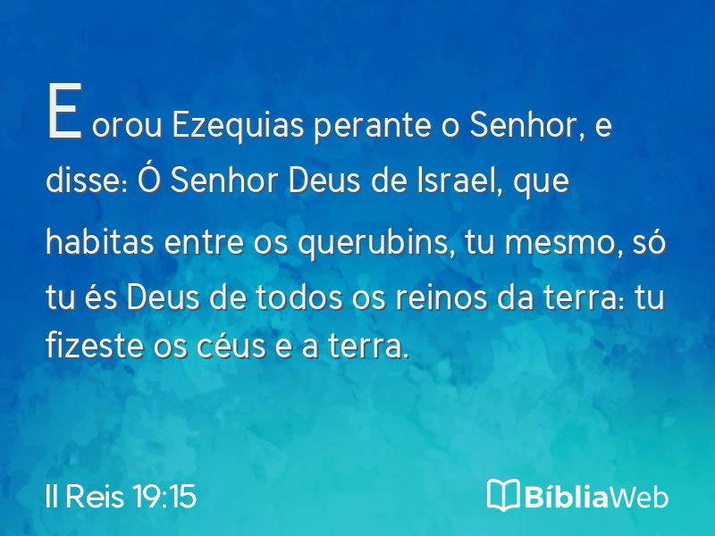 II Reis 19:15 em imagem para compartilhar