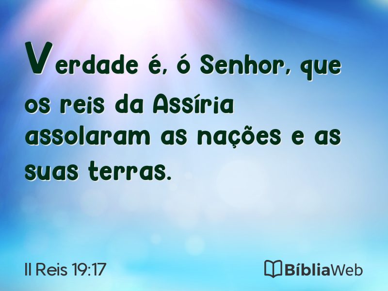 II Reis 19:17 em imagem para compartilhar