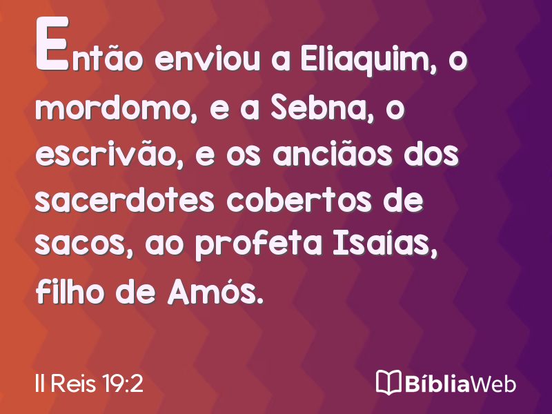 II Reis 19:2 em imagem para compartilhar