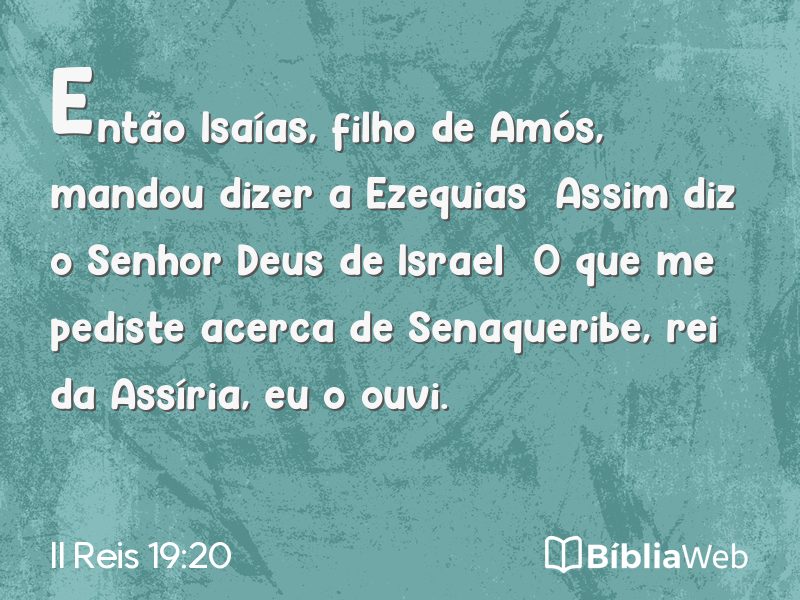II Reis 19:20 em imagem para compartilhar