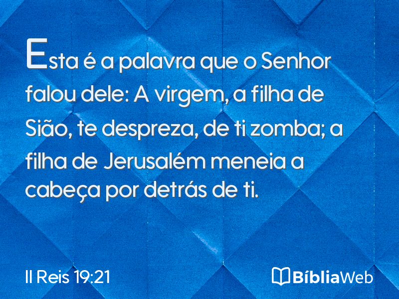 II Reis 19:21 em imagem para compartilhar