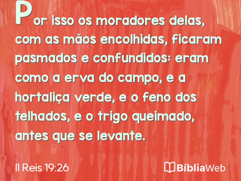 II Reis 19:26 em imagem para compartilhar