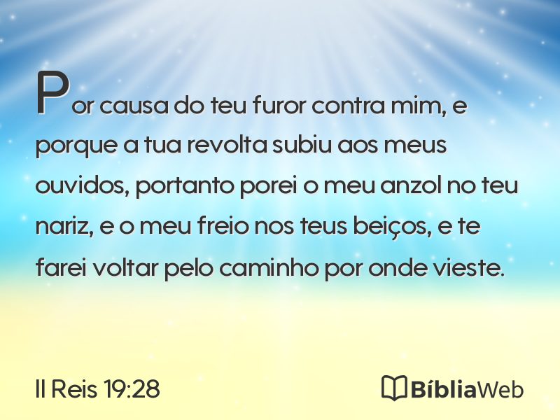 II Reis 19:28 em imagem para compartilhar