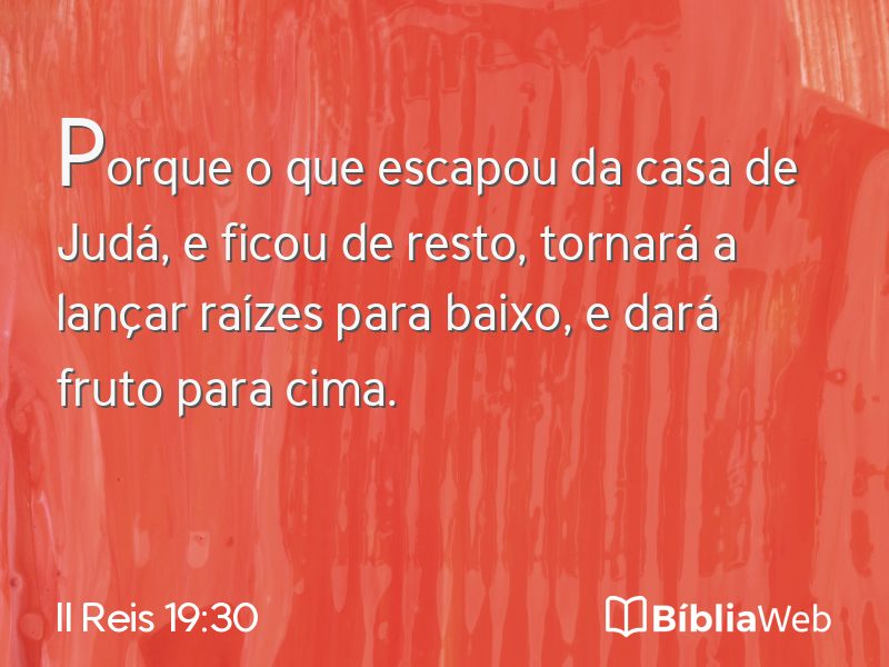 II Reis 19:30 em imagem para compartilhar