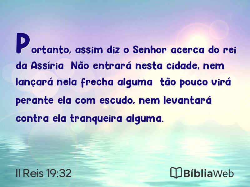 II Reis 19:32 em imagem para compartilhar