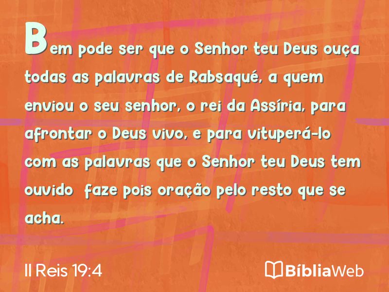 II Reis 19:4 em imagem para compartilhar