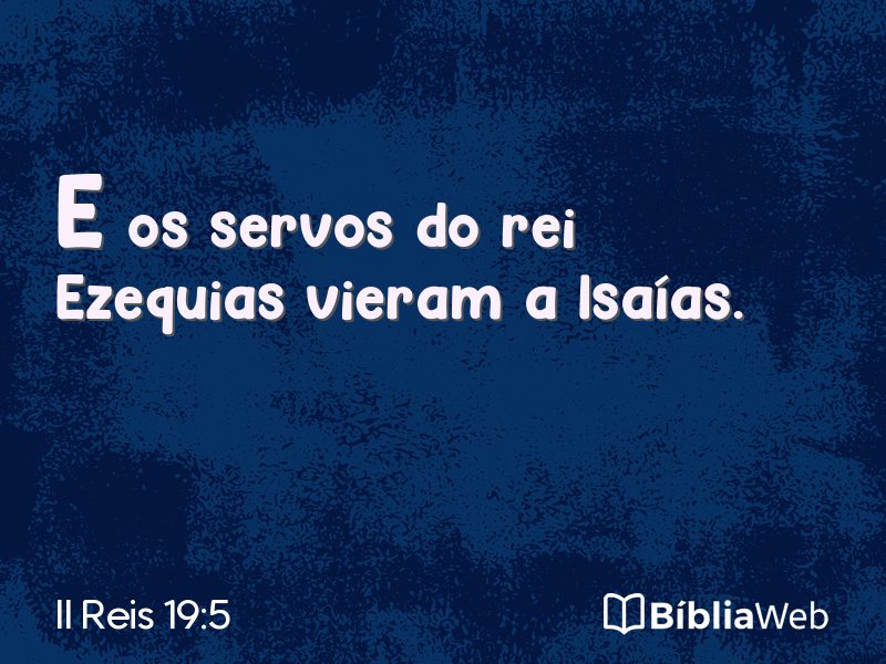 II Reis 19:5 em imagem para compartilhar