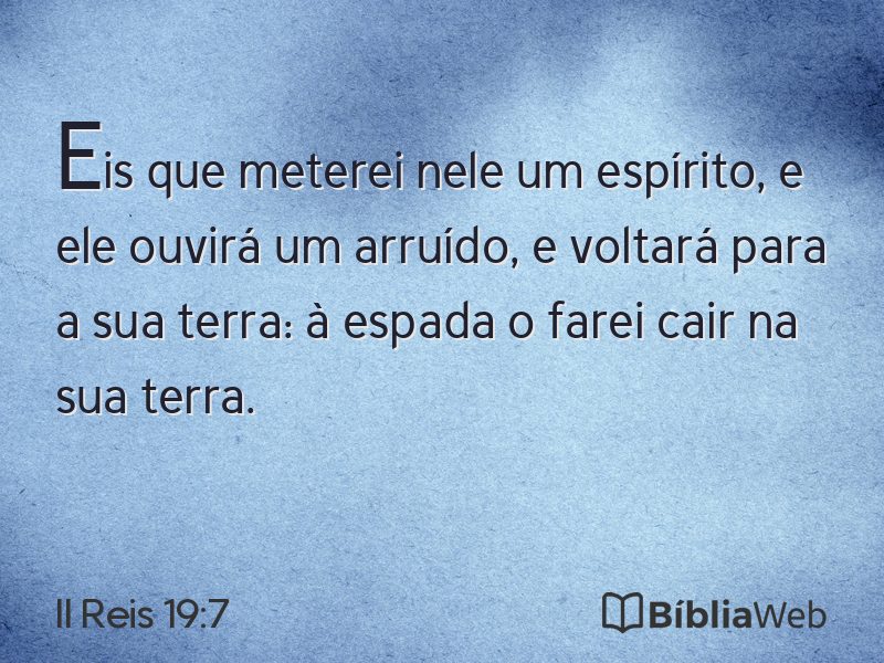 II Reis 19:7 em imagem para compartilhar