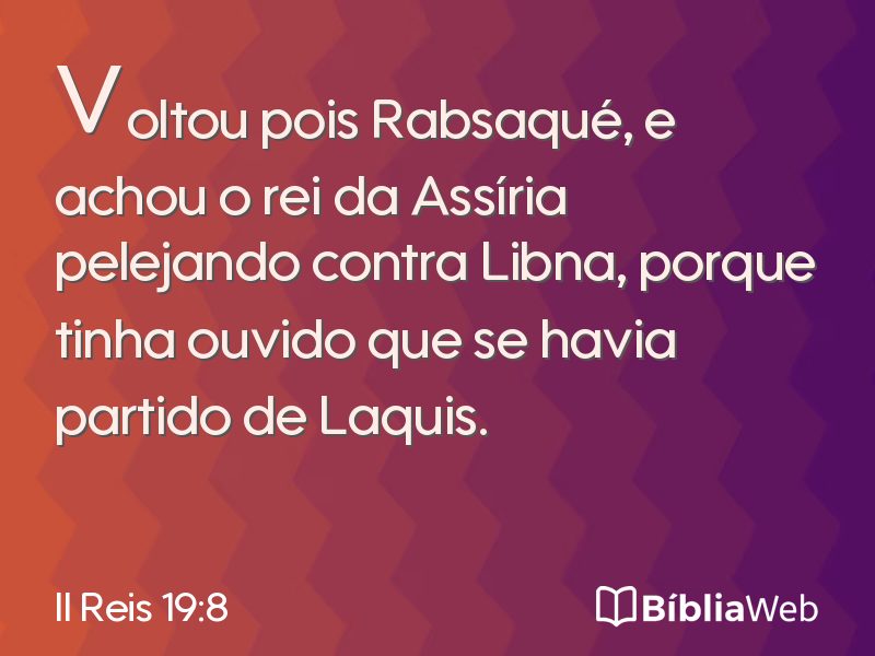 II Reis 19:8 em imagem para compartilhar