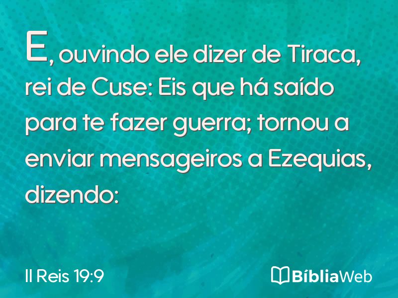 II Reis 19:9 em imagem para compartilhar