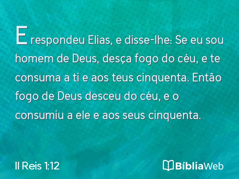 II Reis 1:12 em imagem para compartilhar