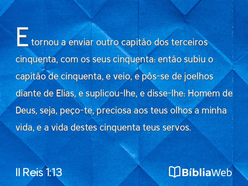 II Reis 1:13 em imagem para compartilhar