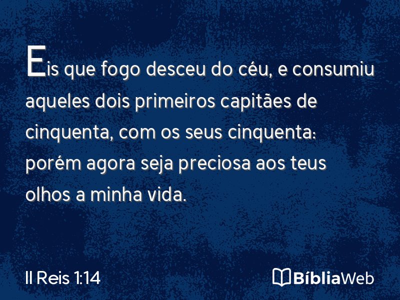 II Reis 1:14 em imagem para compartilhar