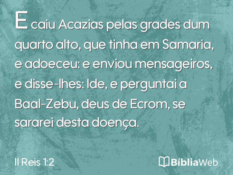 II Reis 1:2 em imagem para compartilhar
