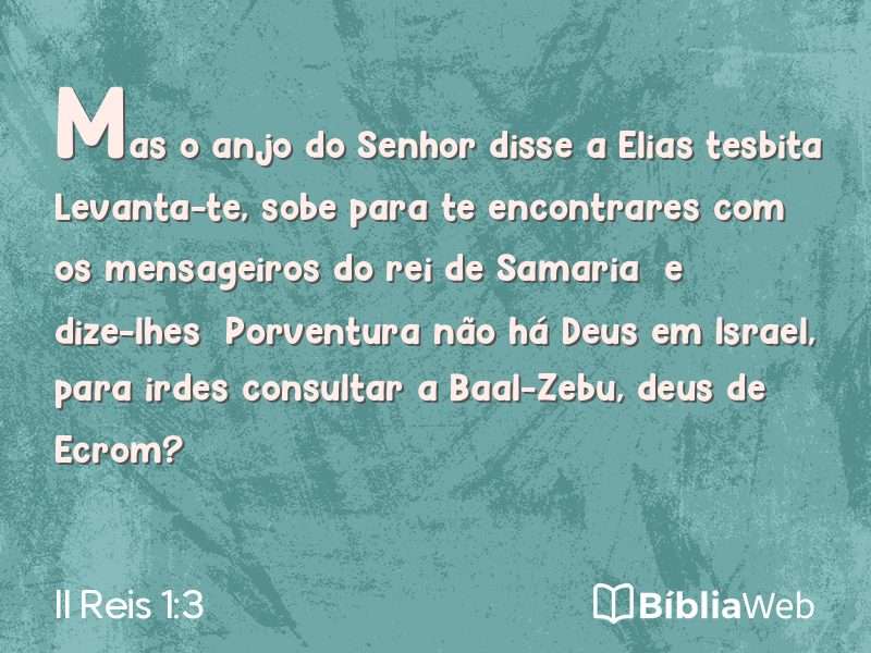 II Reis 1:3 em imagem para compartilhar