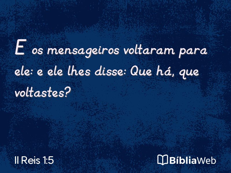 II Reis 1:5 em imagem para compartilhar