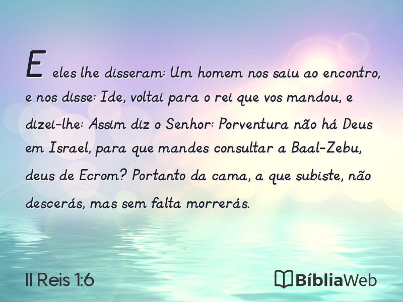 II Reis 1:6 em imagem para compartilhar