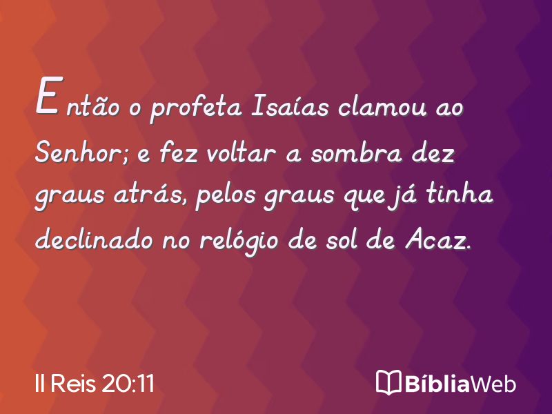 II Reis 20:11 em imagem para compartilhar