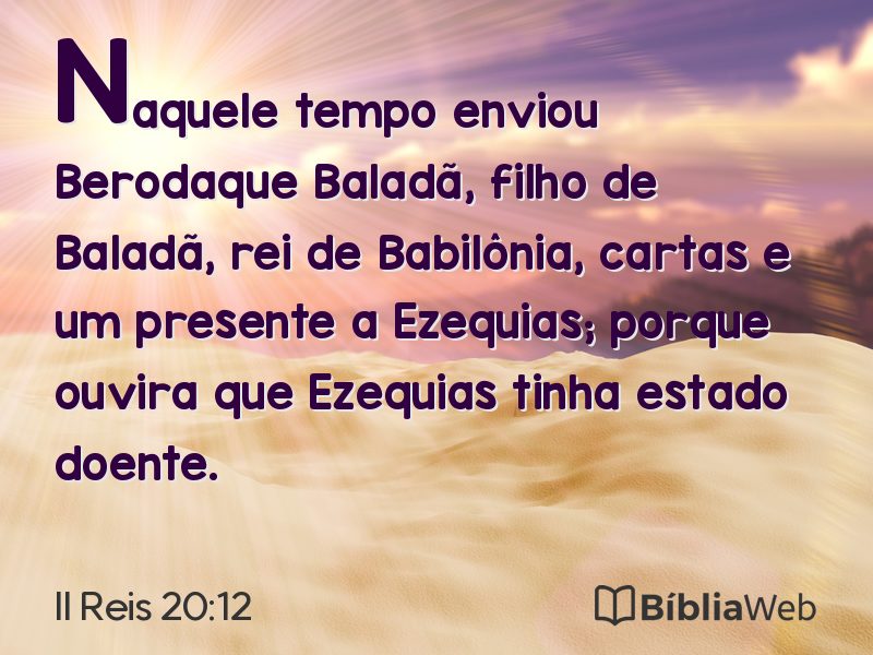 II Reis 20:12 em imagem para compartilhar
