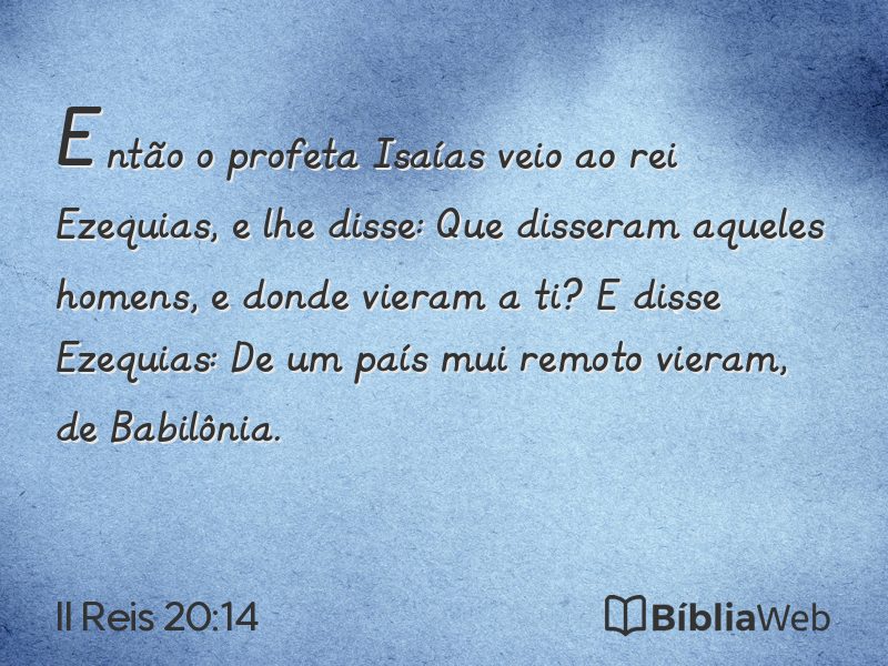 II Reis 20:14 em imagem para compartilhar