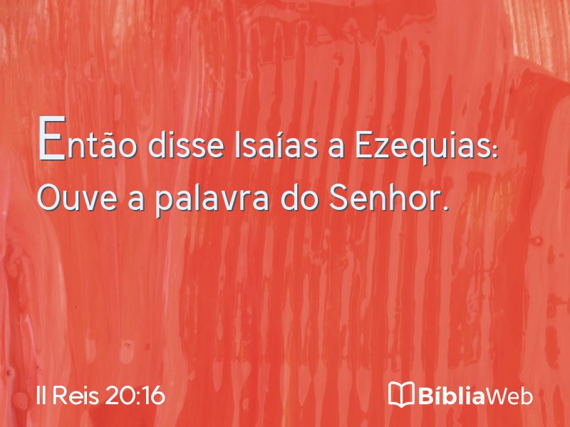 II Reis 20:16 em imagem para compartilhar