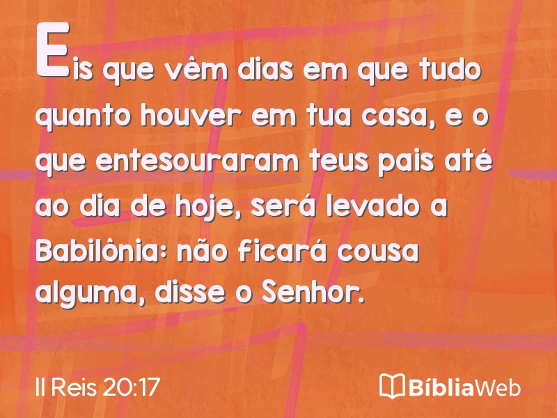 II Reis 20:17 em imagem para compartilhar