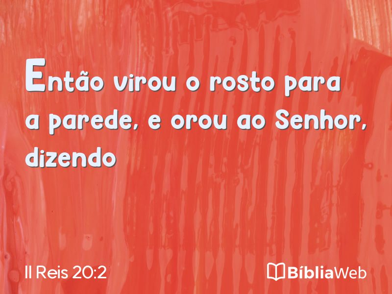 II Reis 20:2 em imagem para compartilhar