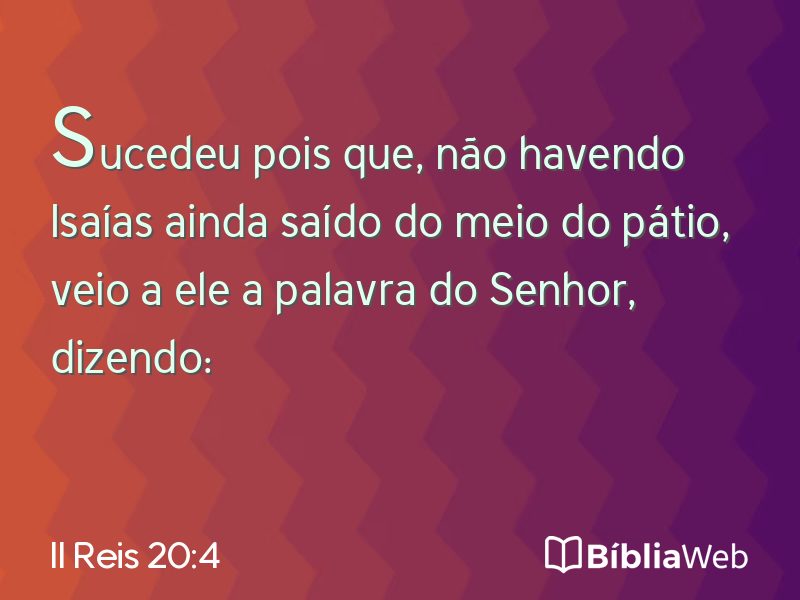 II Reis 20:4 em imagem para compartilhar