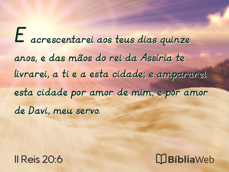 II Reis 20:6 em imagem para compartilhar