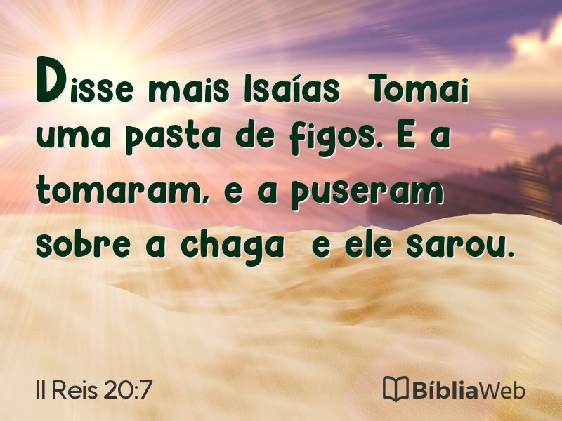 II Reis 20:7 em imagem para compartilhar
