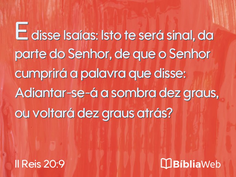 II Reis 20:9 em imagem para compartilhar
