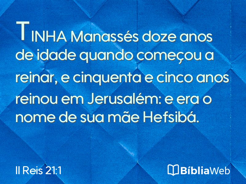 II Reis 21:1 em imagem para compartilhar