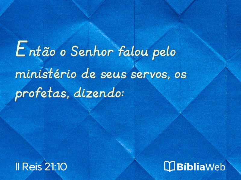 II Reis 21:10 em imagem para compartilhar