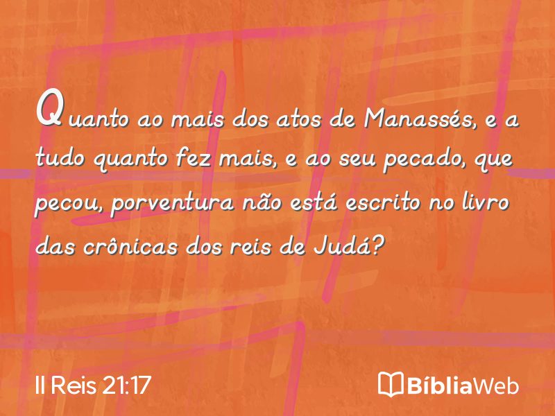 II Reis 21:17 em imagem para compartilhar