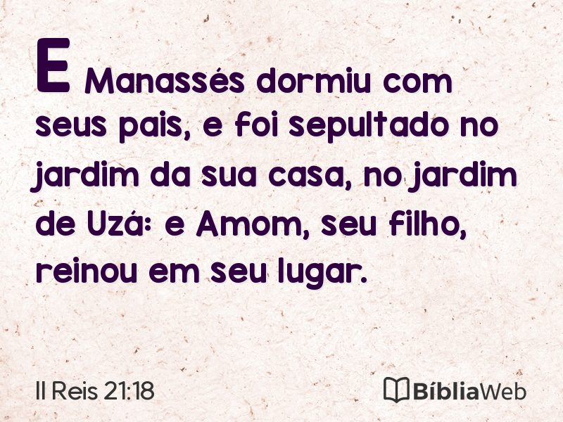 II Reis 21:18 em imagem para compartilhar