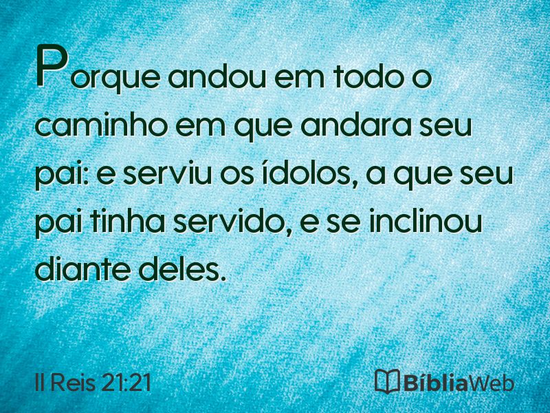 II Reis 21:21 em imagem para compartilhar