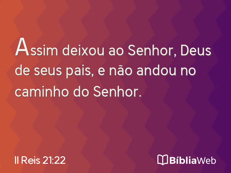 II Reis 21:22 em imagem para compartilhar