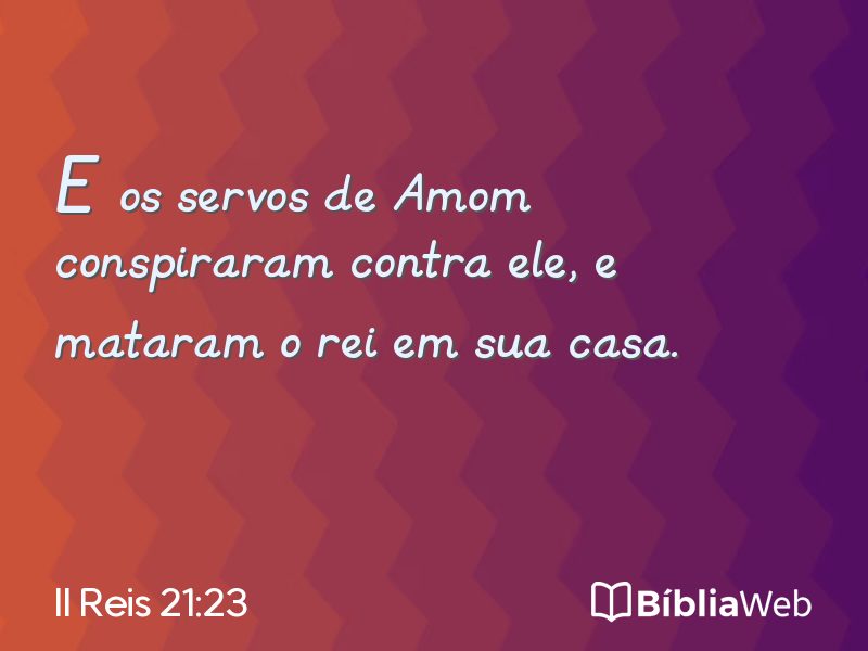 II Reis 21:23 em imagem para compartilhar