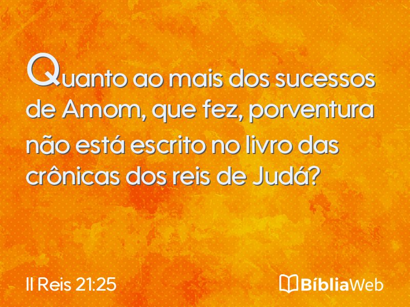II Reis 21:25 em imagem para compartilhar