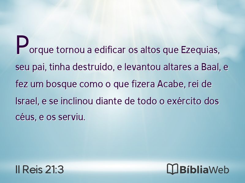 II Reis 21:3 em imagem para compartilhar