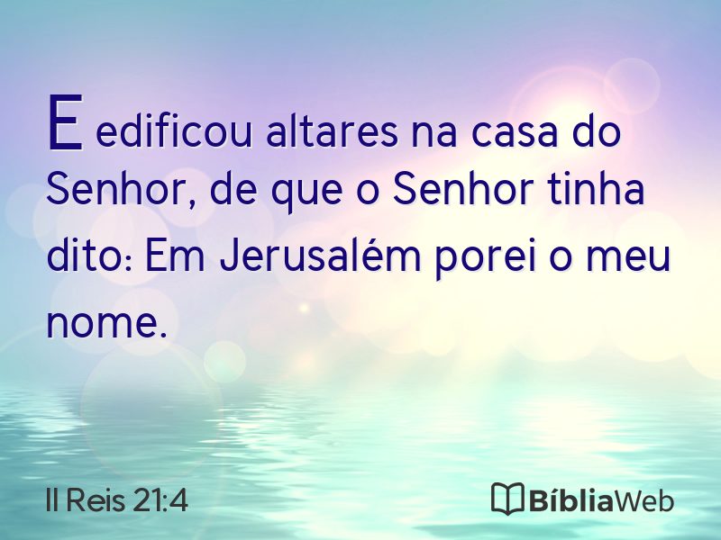 II Reis 21:4 em imagem para compartilhar