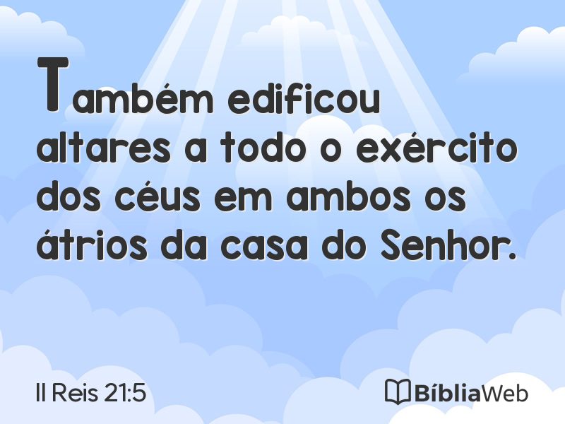 II Reis 21:5 em imagem para compartilhar
