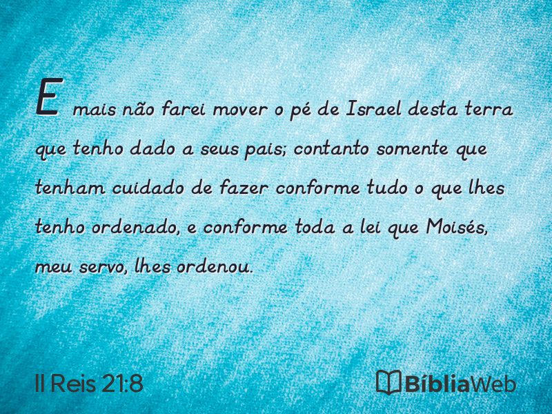 II Reis 21:8 em imagem para compartilhar