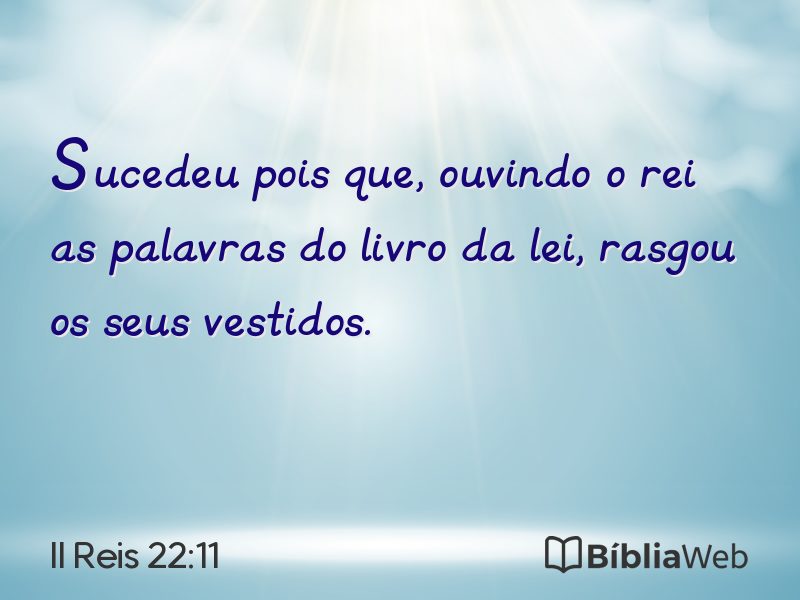 II Reis 22:11 em imagem para compartilhar
